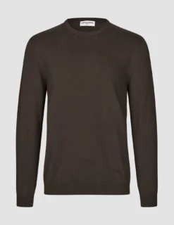 Seamless Core Knit Crewneck Dark Brown