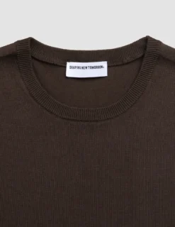 Seamless Core Knit Crewneck Dark Brown