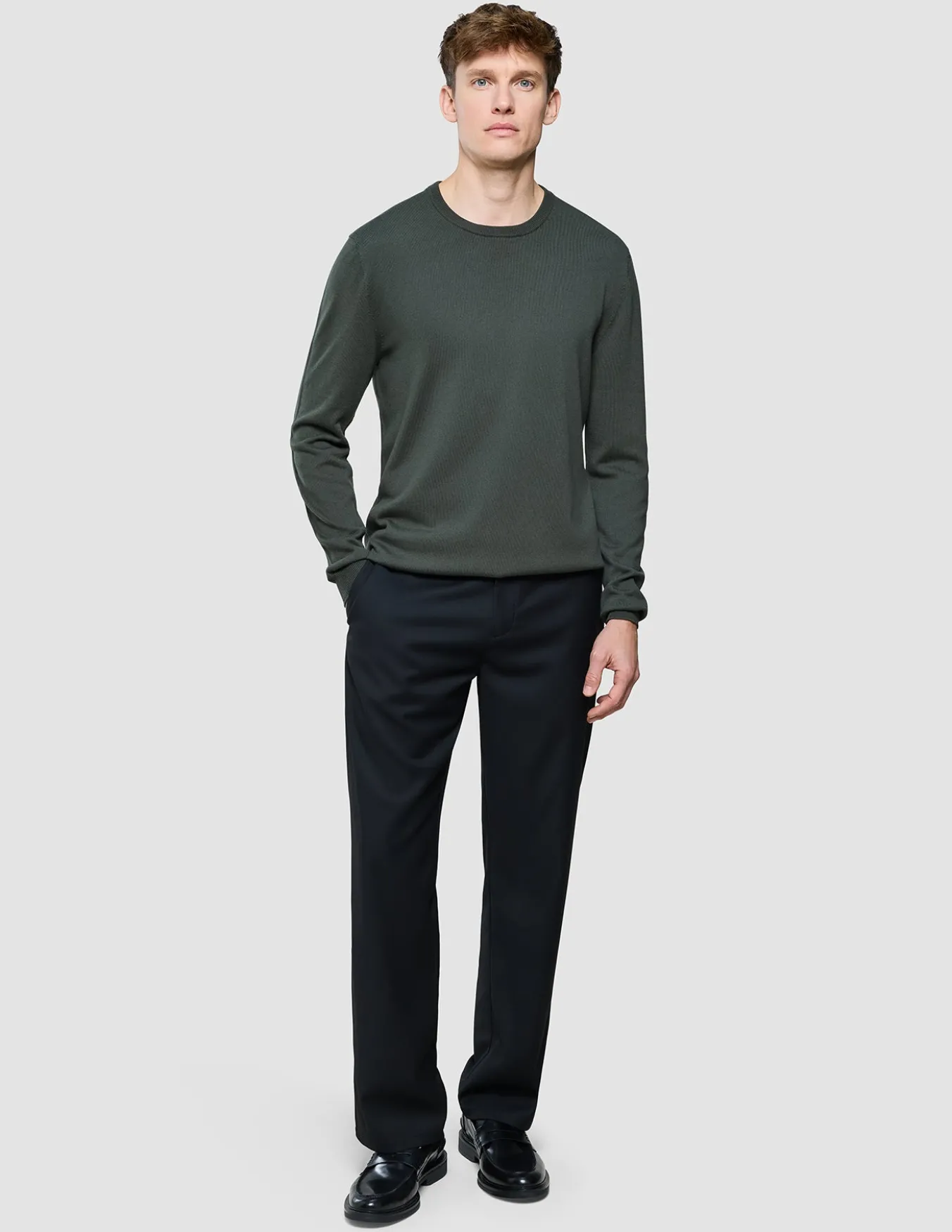 Seamless Core Knit Crewneck Green Night