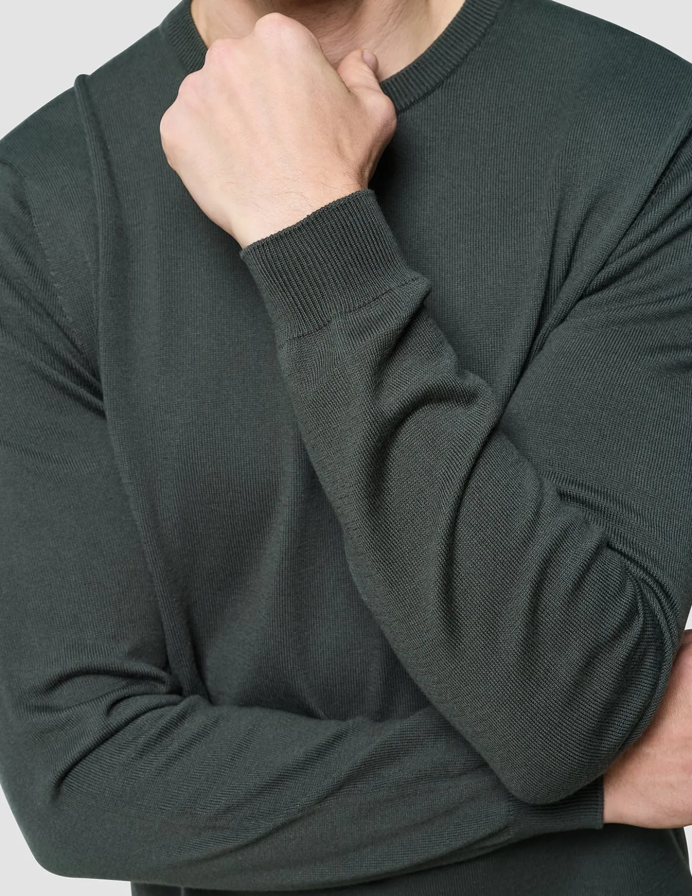 Seamless Core Knit Crewneck Green Night