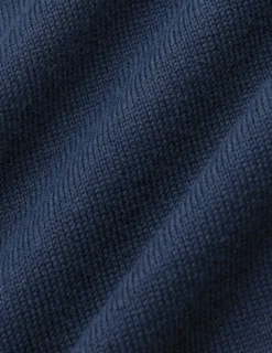 Seamless Core Knit Long Sleeve Polo Dark Navy