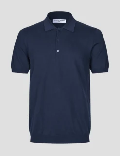 Seamless Core Knit Short Sleeve Polo Dark Navy