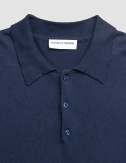 Seamless Core Knit Short Sleeve Polo Dark Navy