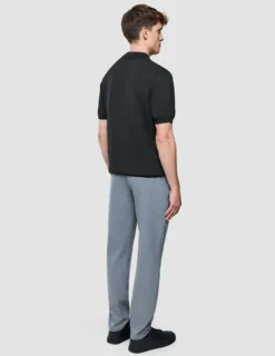 Seamless Core Knit Short Sleeve Polo Black