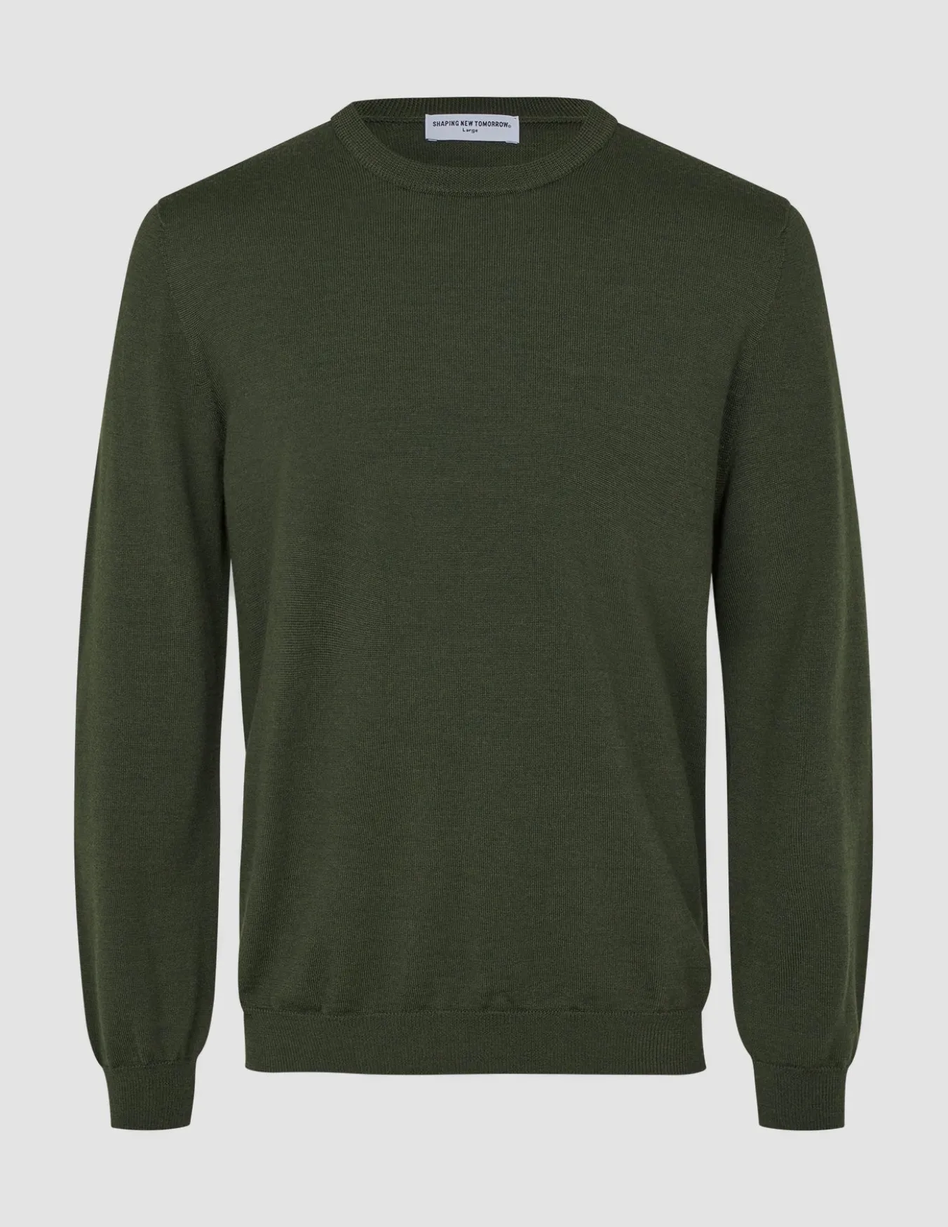 Seamless Premium Merino Knit Crewneck Green Night
