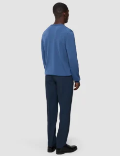 Seamless Premium Merino Knit Crewneck Dusky Blue