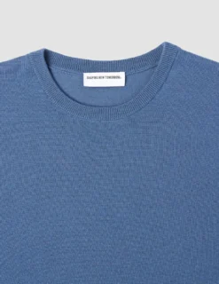 Seamless Premium Merino Knit Crewneck Dusky Blue