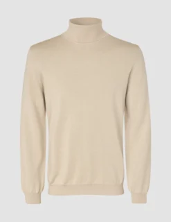 Seamless Premium Merino Knit Turtleneck Birchwood