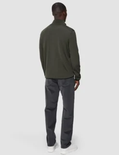 Seamless Premium Merino Knit Half Zip Green Night
