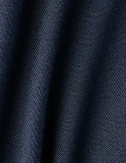 Seamless Premium Merino Knit Half Zip Dark Navy