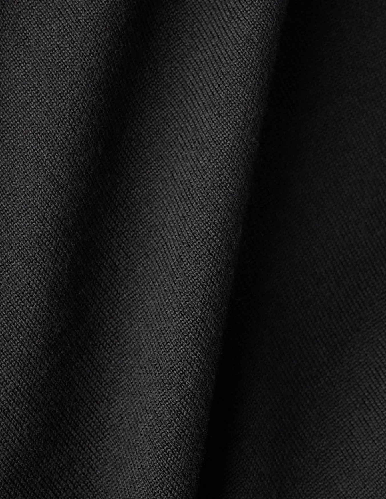 Seamless Premium Merino Knit Crewneck Black