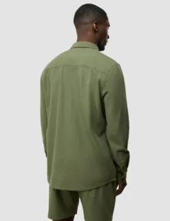 Seersucker Casual Shirt Clover Green