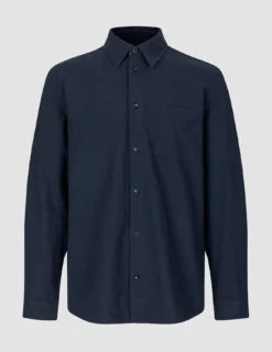 Seersucker Casual Shirt Dark Navy