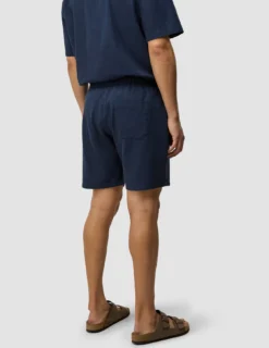 Seersucker Shorts Dark Navy