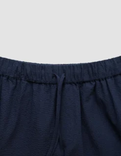 Seersucker Shorts Dark Navy