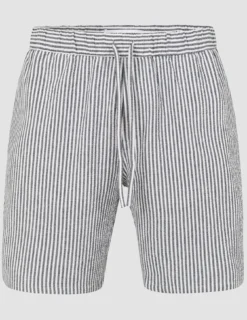 Seersucker Shorts Navy Stripes