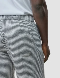 Seersucker Shorts Navy Stripes