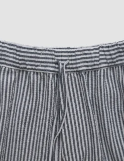 Seersucker Shorts Navy Stripes