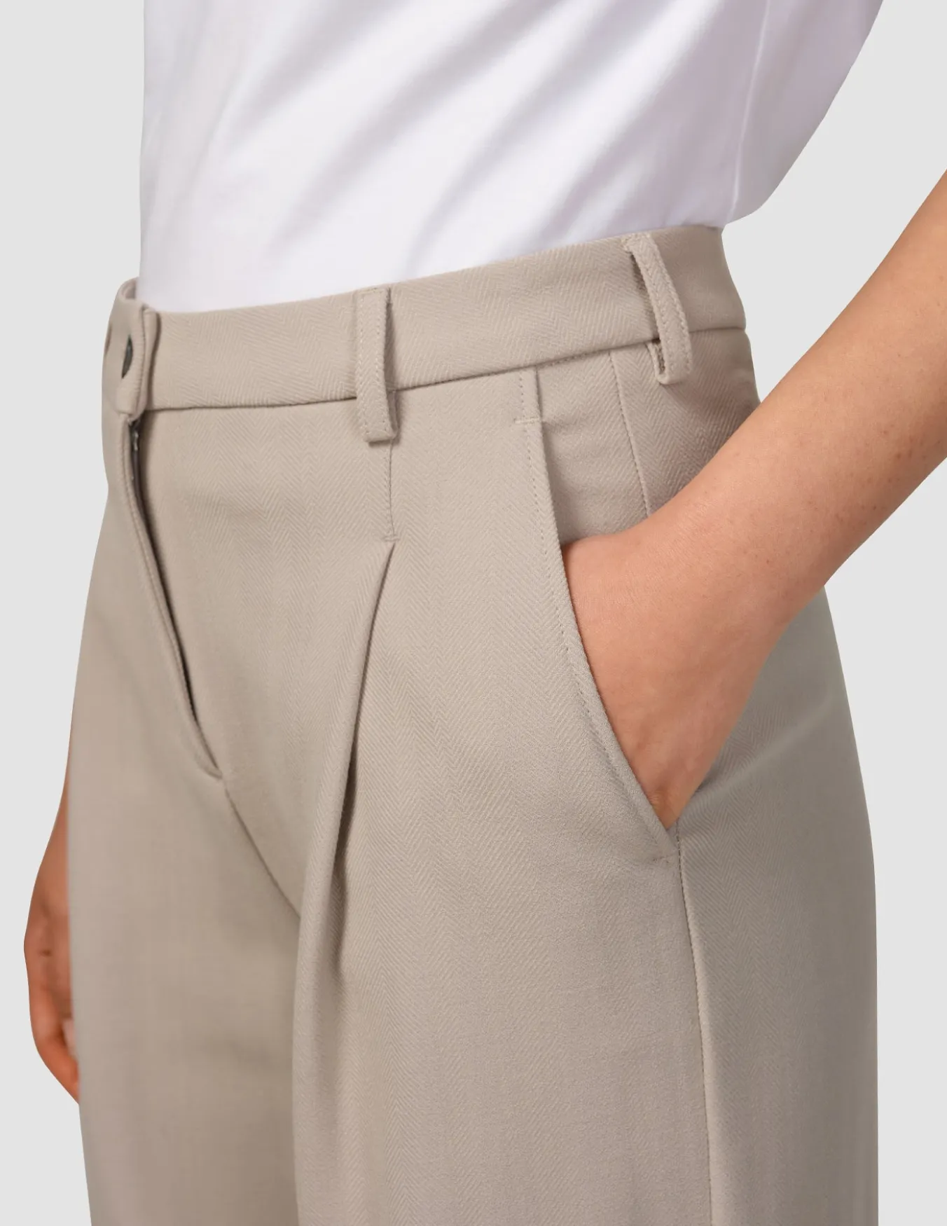 Serene Pants Wide Greige