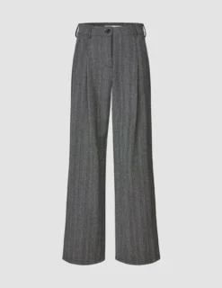 Serene Pants Wide Grey Herringbone