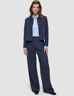 Serene Set Marine Pinstripe Short Jacket Pants