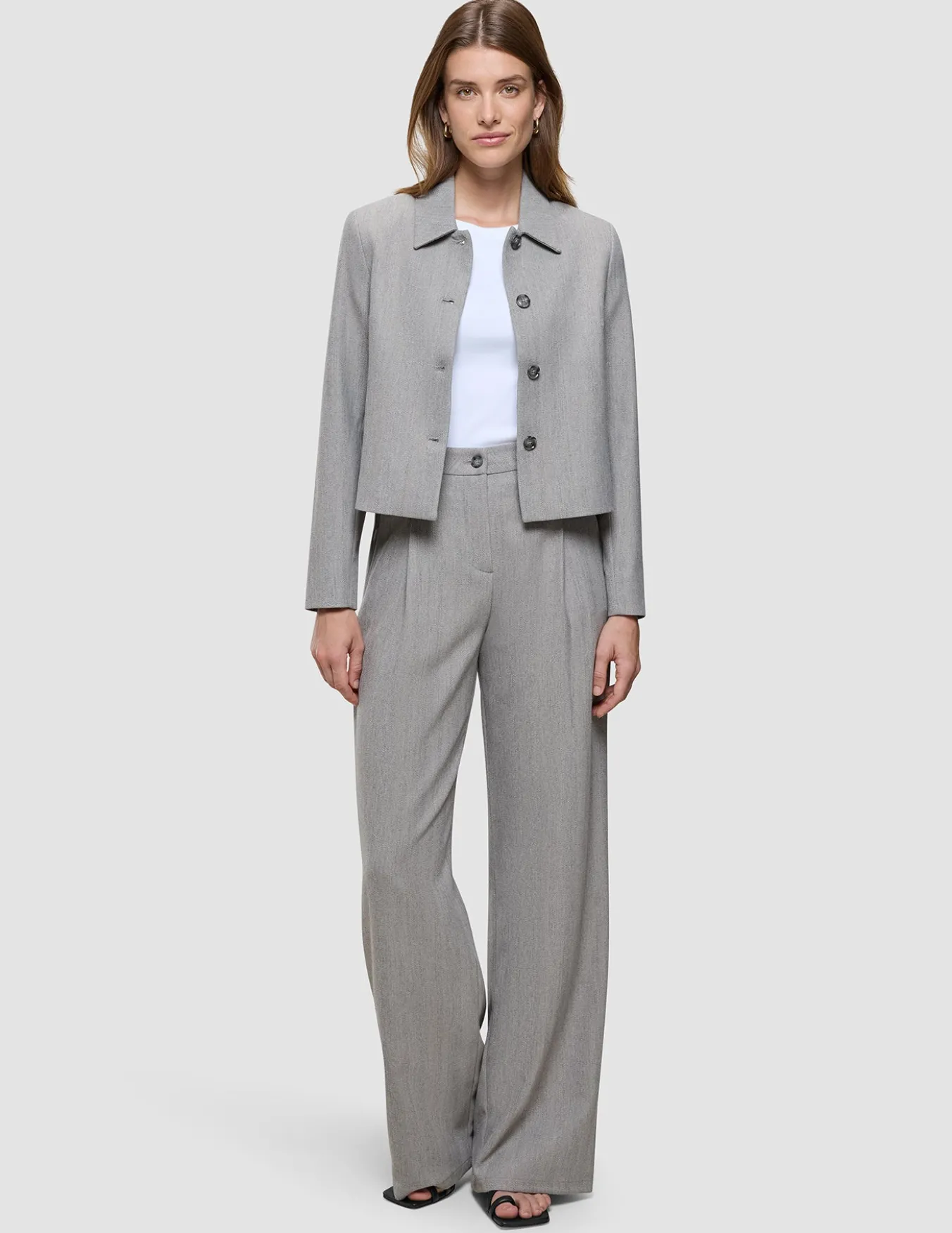 Serene Set Tapestry Herringbone Short Jacket Pants