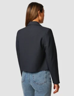 Serene Short Jacket Black Night Pinstripe
