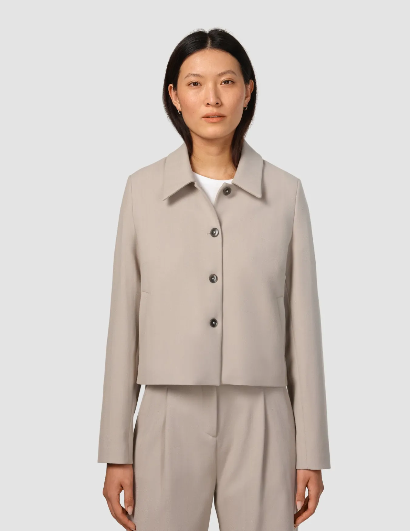 Serene Short Jacket Greige
