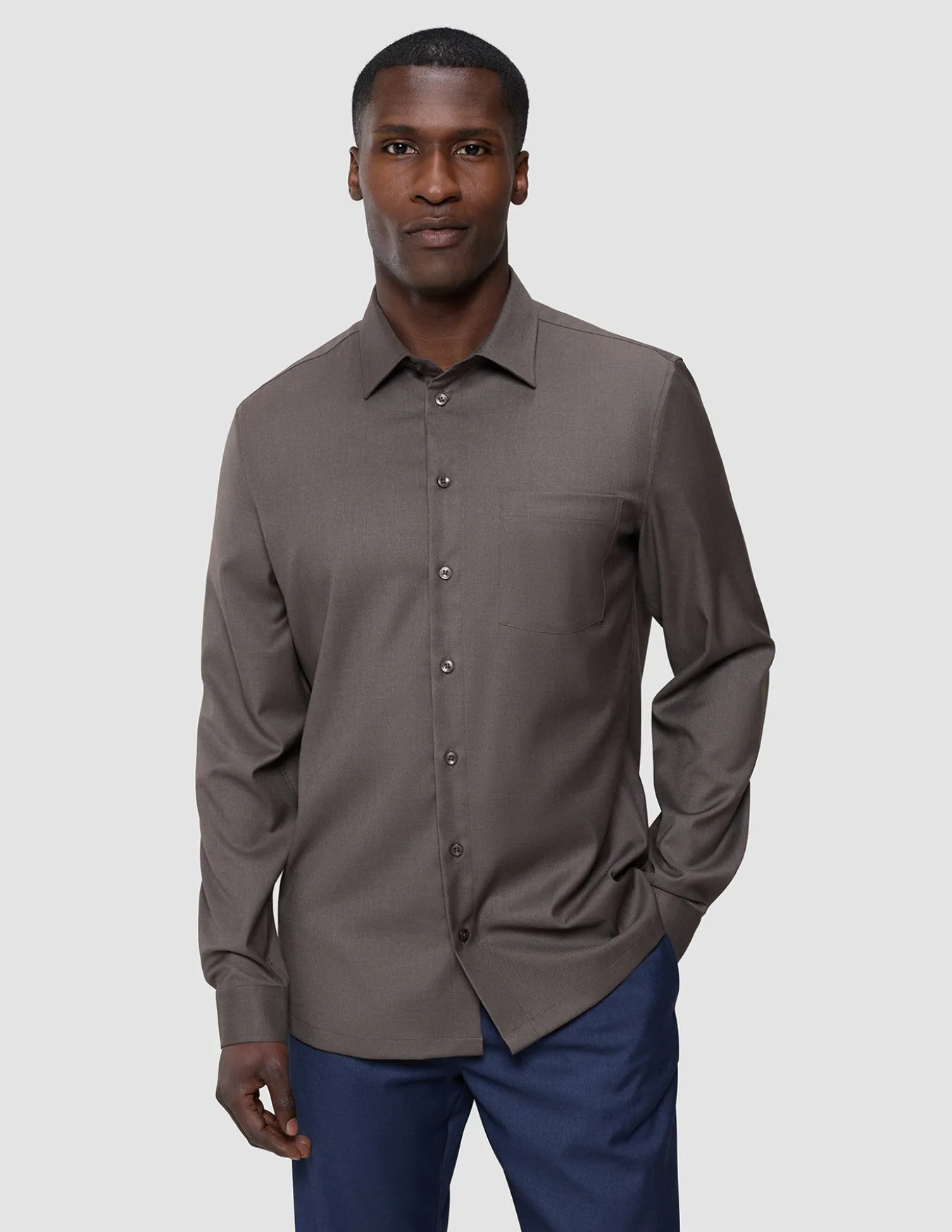 Siena Shirt Dark Chestnut Melange