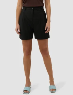 Skye Set Black Long Vest & Shorts