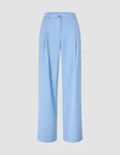 skye set blue haze short sleeved blazer wide pants