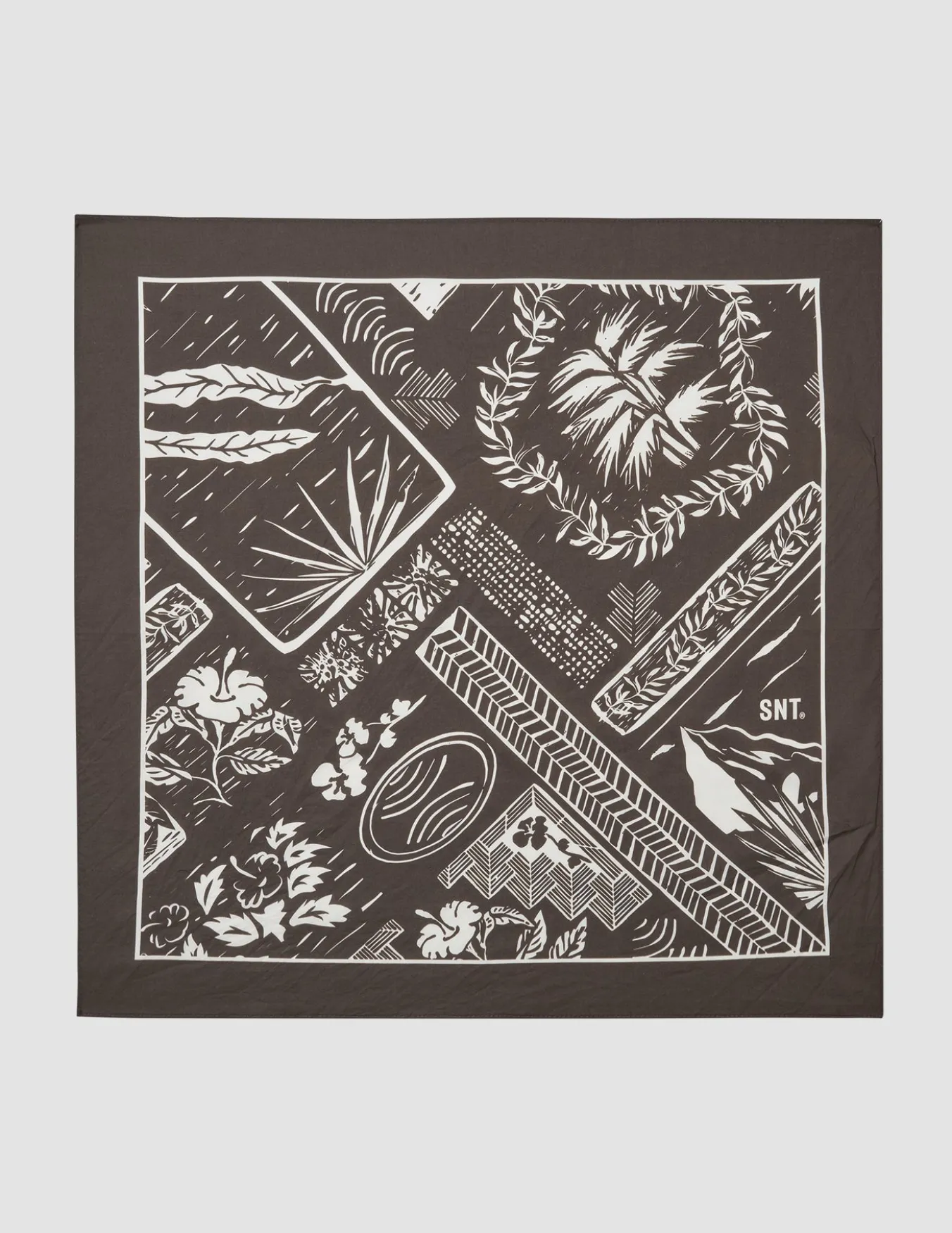 Soft Cotton Bandana Brown Tropic