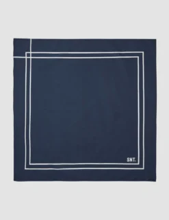 Soft Cotton Bandana Navy Square