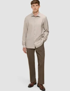 Soft Flannel Shirt Beige