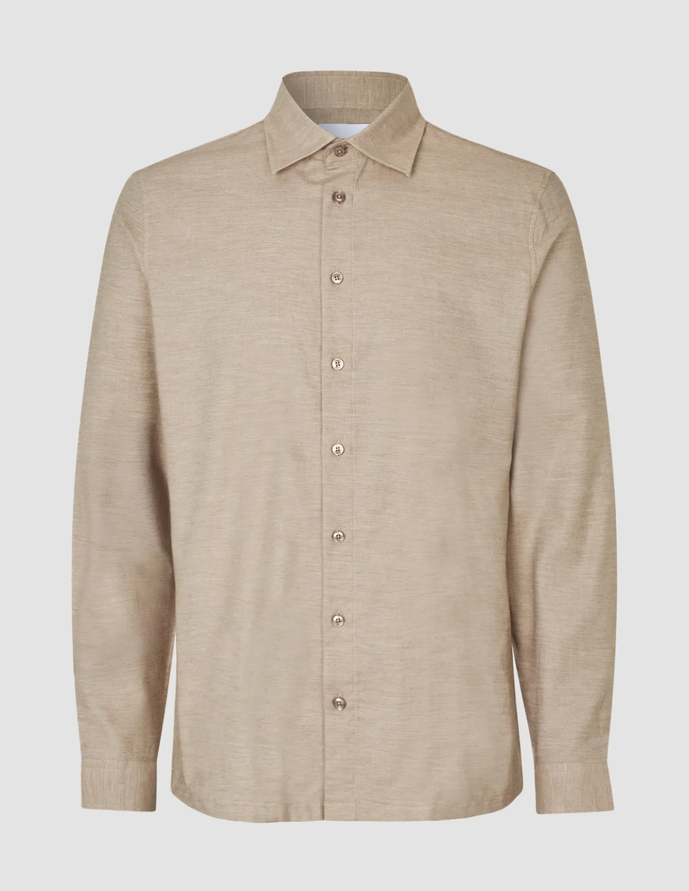 Soft Flannel Shirt Beige