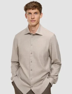 Soft Flannel Shirt Beige
