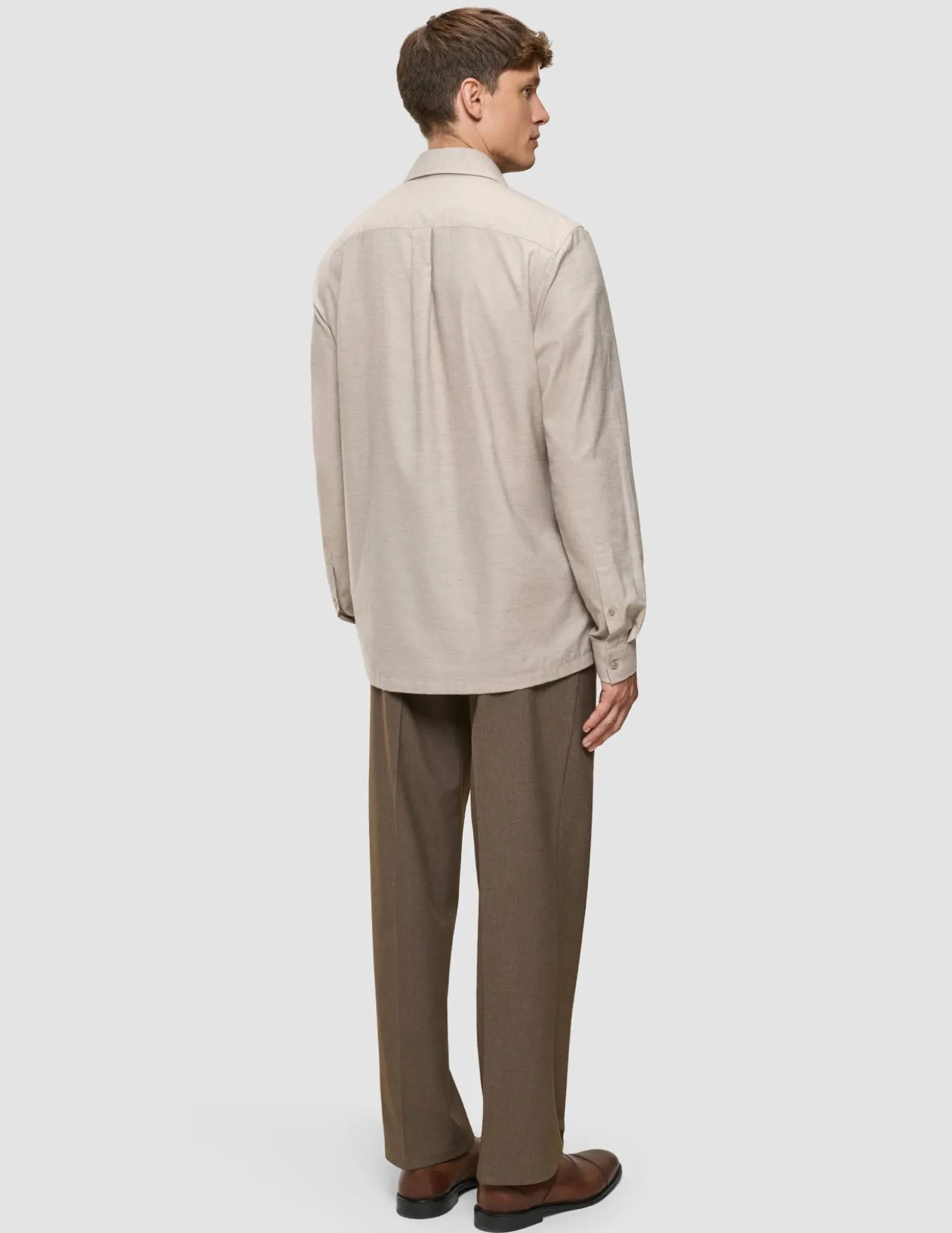 Soft Flannel Shirt Beige