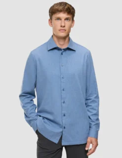 Soft Flannel Shirt Dusky Blue