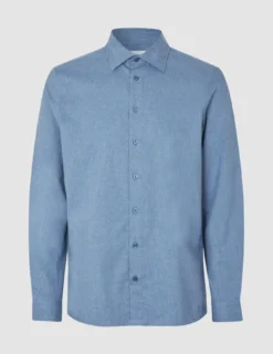 Soft Flannel Shirt Dusky Blue