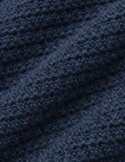 Structured Knit Cardigan Dark Navy