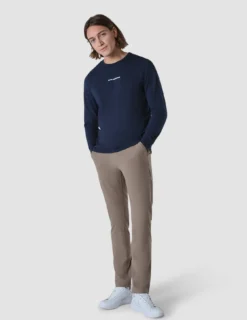 Supima Autograph Long-Sleeved T-shirt Navy
