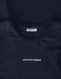 Supima Autograph Long-Sleeved T-shirt Navy