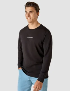 Supima Autograph Long-Sleeved T-Shirt Black