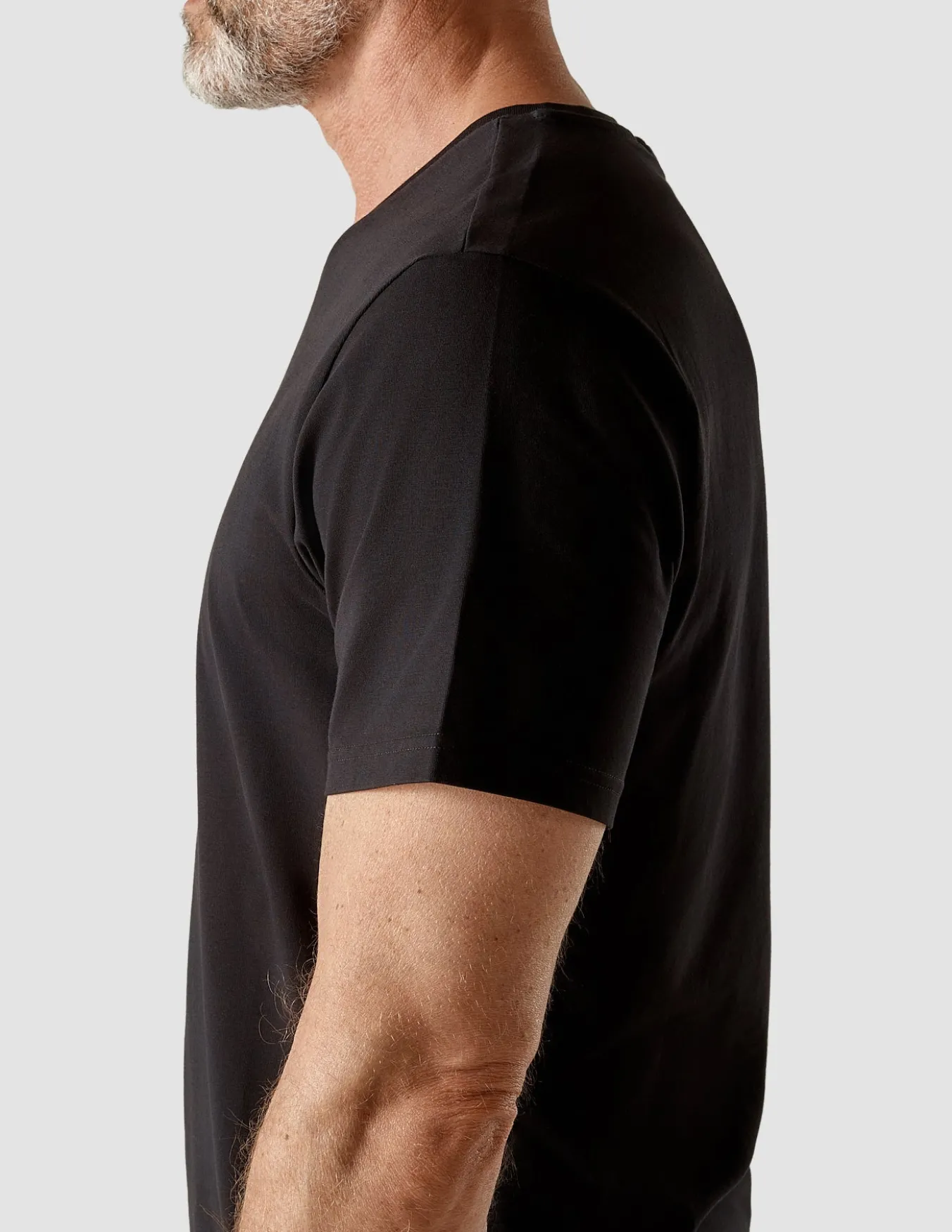 Supima T-shirt Black V-Neck