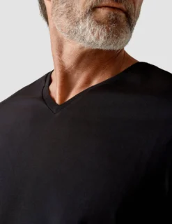 Supima T-shirt Black V-Neck
