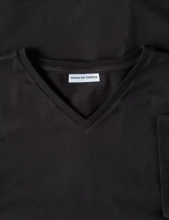 Supima T-shirt Black V-Neck