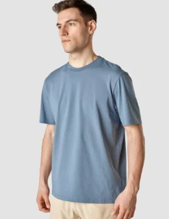 Supima T-shirt Box Fit Blue Mirage