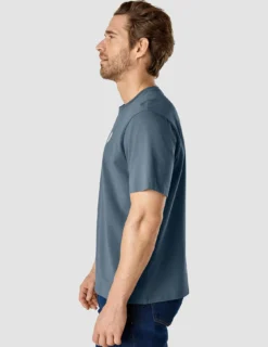 Supima T-shirt Box Fit Globe Blue Mirage