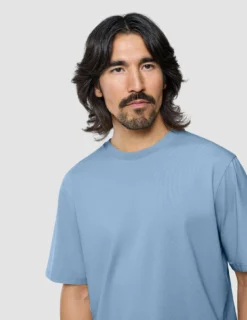 Supima T-Shirt Box Fit Rainy Blue