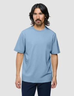 Supima T-Shirt Box Fit Rainy Blue